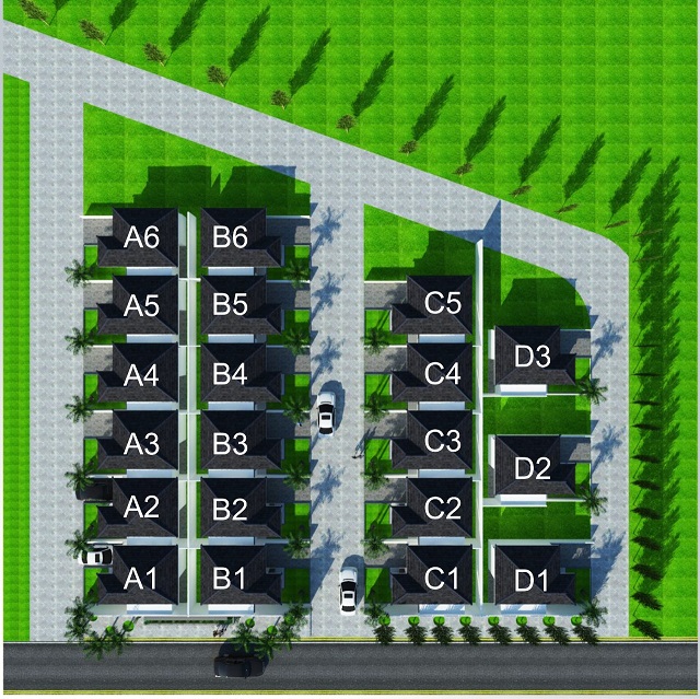 Siteplan Perumahan cluster nirwana bangunjiwo 7
