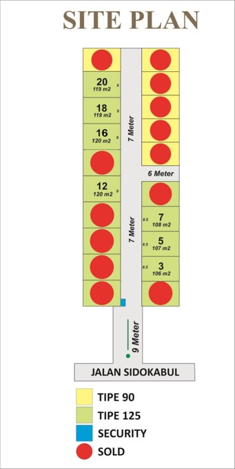 Siteplan Perumahan Tjokroningrat Residence