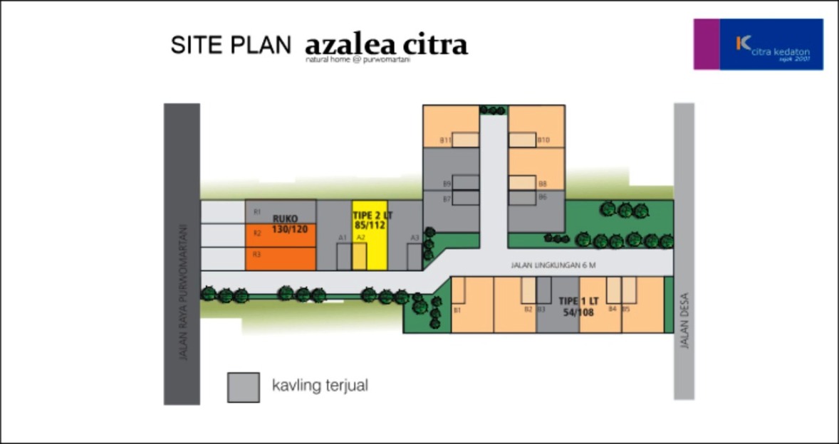 Siteplan Perumahan Azalea Citra