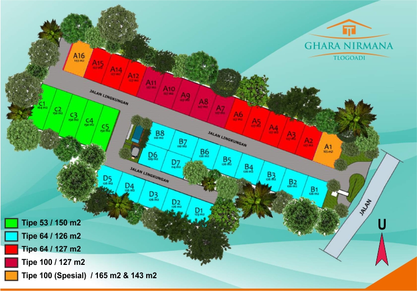 Siteplan Perumahan Ghara Nirmana Tlogoadi